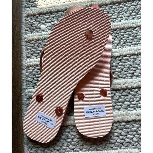 NEW! Havaianas Slim Iridescent Sandals Flip Flops Size US 11/12 EU 43 /44NWT - Picture 3 of 4
